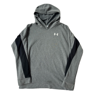 Under Armour Lightweight Youth XL Grey Black Hoodie Activewear Athletic Sporty